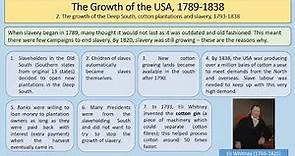 01 - The Making of America 1789-1900 - GCSE History (OCR B) - Topic 1 - Growth of the USA 1789-1838