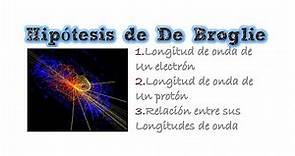 Hipótesis de De Broglie | Examen Fisica Selectividad