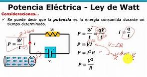 Potencia Eléctrica - Ley de Watt