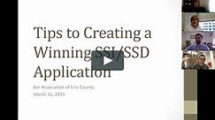 #2390 Tips to Creating a Winning SSI/SSD Application