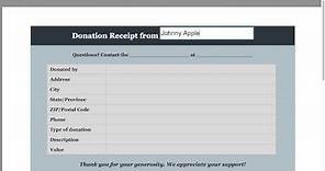 How to Make a Donation Invoice | Receipt | Excel | Word | PDF