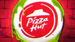 Pizza Hut - What’s this green ooze doing on Pizza Hut logo?! 😱