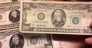 Old $20 Dollar Bills
