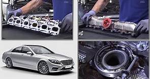 Come smontare e montare il collettore dei gas di scarico della Mercedes-Benz Classe S (W222)