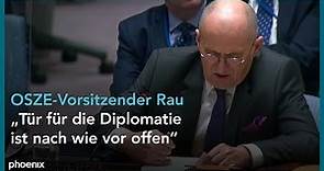 Statement des OSZE-Vorsitzenden Zbigniew Rau am 14.03.22
