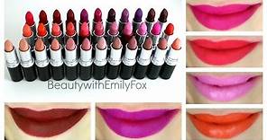MAC Lipstick Collection + Lip Swatches || Beauty with Emily Fox