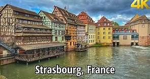 Strasbourg, France, Walking Tour 4K - A Charming beautiful city with astonishing Architecture