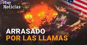 EE.UU.: Un enorme INCENDIO quema un EDIFICIO de apartamentos en OKLAHOMA | RTVE Noticias