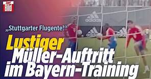 Thomas Müller macht den „Kranich“ | Diesen Spruch konnte er sich nicht verkneifen! | Bundesliga-News