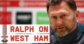 PRESS CONFERENCE: Ralph Hasenhüttl previews West Ham United vs Southampton