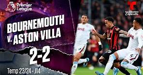 Highlights & Goles: Bournemouth v. Aston Villa 2-2 | Premier League | Telemundo Deportes