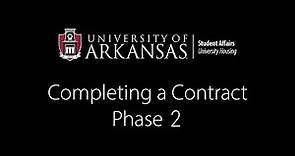 University Of Arkansas Housing Contract - Phase 2 2023
