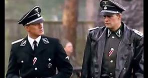 Nazi German Officer in Hot Black Leather Uniform