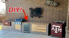 Outdoor kitchen build in 20 minutes! Using my old Weber gas grill.