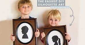 THE BEST (AND EASIEST) DIY EVER: Kid's Silhouette Art
