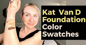 Kat Von D Lock-It Color Swatches and Shades: Light 44, Medium 54, Medium 65, Deep 85