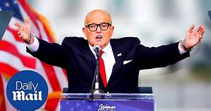 'Let's have trial by combat!' Rudy Giuliani riles up crowd before riot
