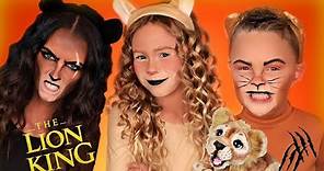 Disney The Lion King Simba, Nala, and Scar Dress Up! Lion King Family Saves Simba