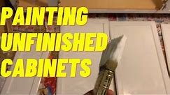 How to paint unfinished cabinets & save money