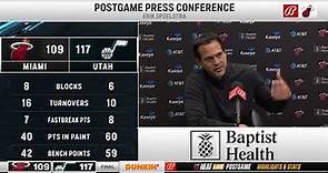 Erik Spoelstra PostGame Interview Press Conference | Miami Heat vs Utah Jazz