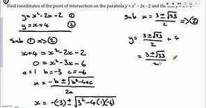 Finding points of intersection using simultaneous equations