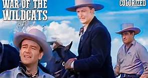 War of the Wildcats | JOHN WAYNE | Colorized Western Movie | Action Film