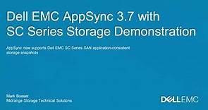 Dell EMC AppSync with Dell EMC SC Series Storage