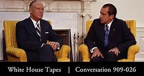 Richard Nixon and William Rogers discuss personnel appointments, May 2, 1973