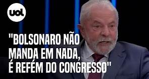 Lula no Jornal Nacional: 'Bolsonaro parece um bobo da corte, não manda em nada'