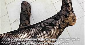 4 calzamaglie collant calze da donna sensuali a rete nere con fantasie Moliker
