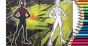 Miles Morales Coloring Pages / Spiderman Miles Morales Coloring @colorgoart #spiderman #marvel #art