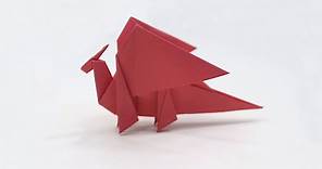 How to make a simple dragon with paper - Origami dragon folding instructions