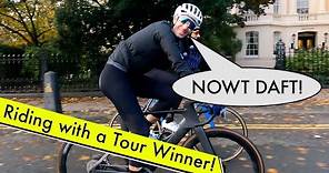 Riding with a Tour de France winner! Vincenzo Nibali