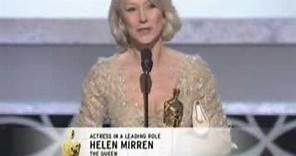 Helen Mirren winning an Oscar® for "The Queen"