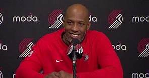 Chauncey Billups Postgame Interview | Portland Trail Blazers 130, Sacramento Kings 113