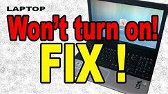 How to Fix a laptop that wont turn on