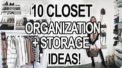 10 SMALL CLOSET ORGANIZATION STORAGE IDEAS!