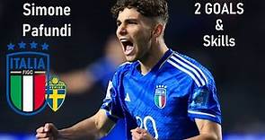 Simone Pafundi vs Sweden | 2 goals & skills | Italy U19