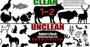 Leviticus 11 Clean And Unclean Animals what to eat or not to eat 1-2