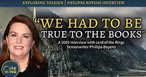 An Interview with Lord of the Rings Screenwriter Philippa Boyens - 2003 Roundtable Interviews