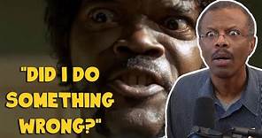 Phil LaMarr gets scared by Samuel L. Jackson in Pulp Fiction