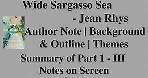 Wide Sargasso Sea by Jean Rhys |Summary of Part I-3 Themes| Explanation in English #widesargassosea