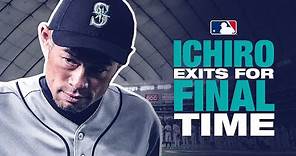 Ichiro exits his final game to a rousing ovation