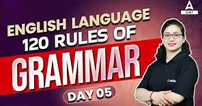120 English Grammar Rules for CUET 2024 Language Test | Class 5 | By Rubaika Ma'am
