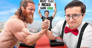 Beat This Nerd at Arm Wrestling, Win $100