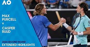 Max Purcell v Casper Ruud Extended Highlights | Australian Open 2024 Second Round