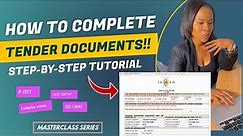 Step-by-Step Guide to Completing Tender Documents, SBD Forms | uncover secrets to win tenders!