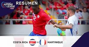 Liga de Naciones Concacaf 2022 Resumen | Costa Rica vs Martinica