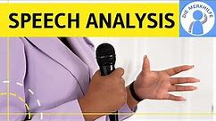 (Political) speech analysis - Politische Reden in Englisch analysieren - Aufbau, Gliederung, Inhalt