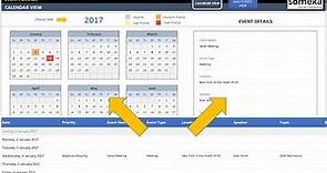 Event Calendar Excel Template | Calender in Excel Template